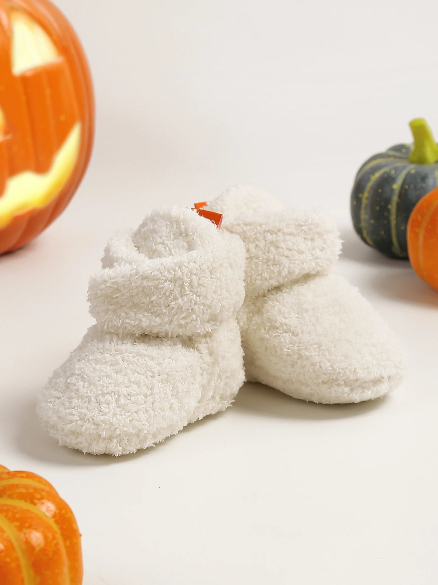 Halloween Pumpkin Baby Booties Stay On Slippers