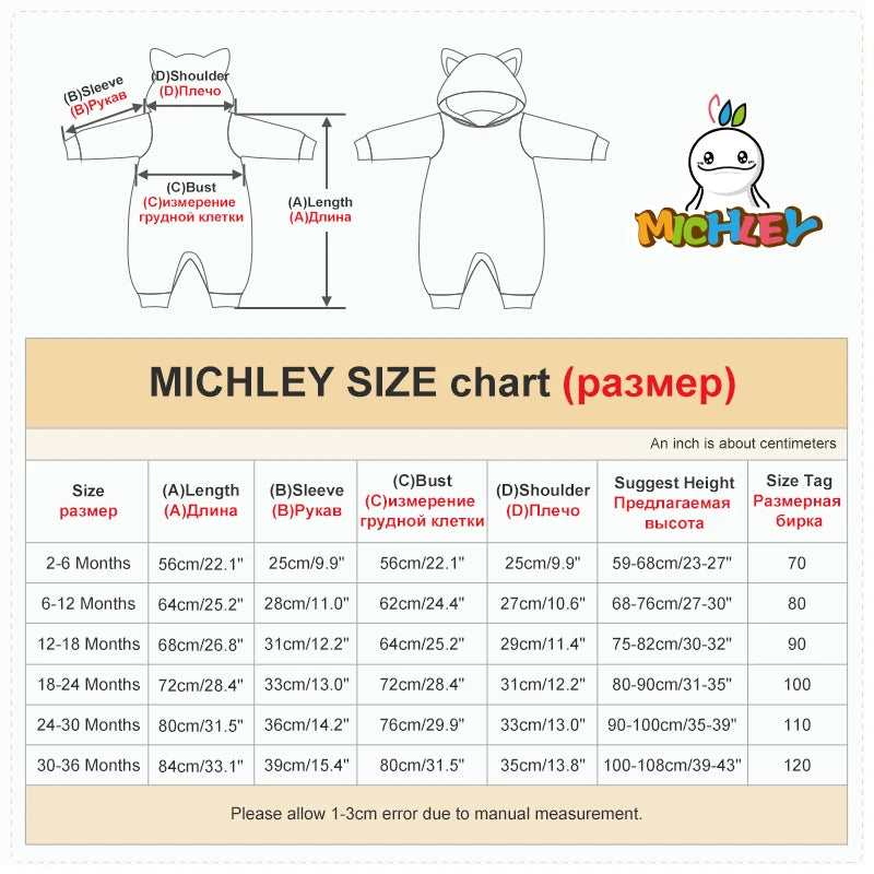 Toddler Winter Animal Rompers