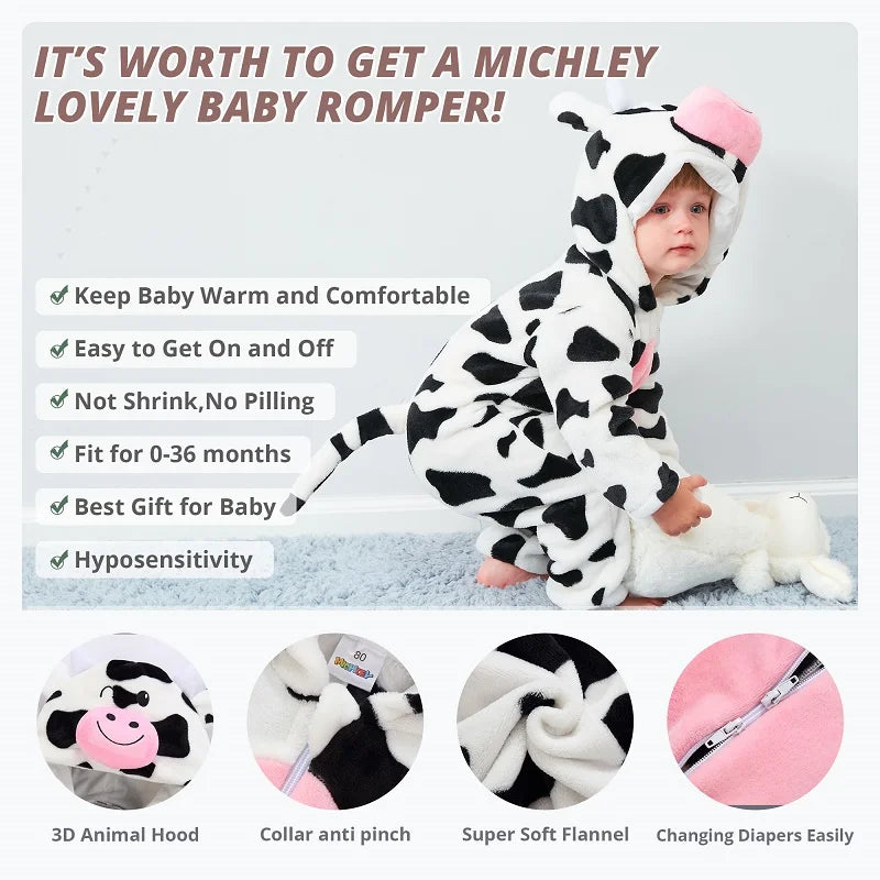 Toddler Winter Animal Rompers