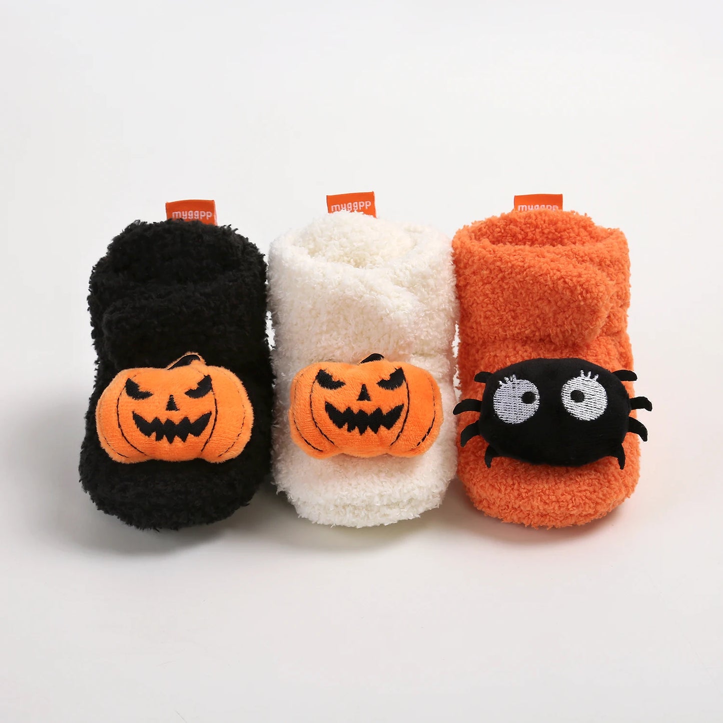 Halloween Pumpkin Baby Booties Stay On Slippers