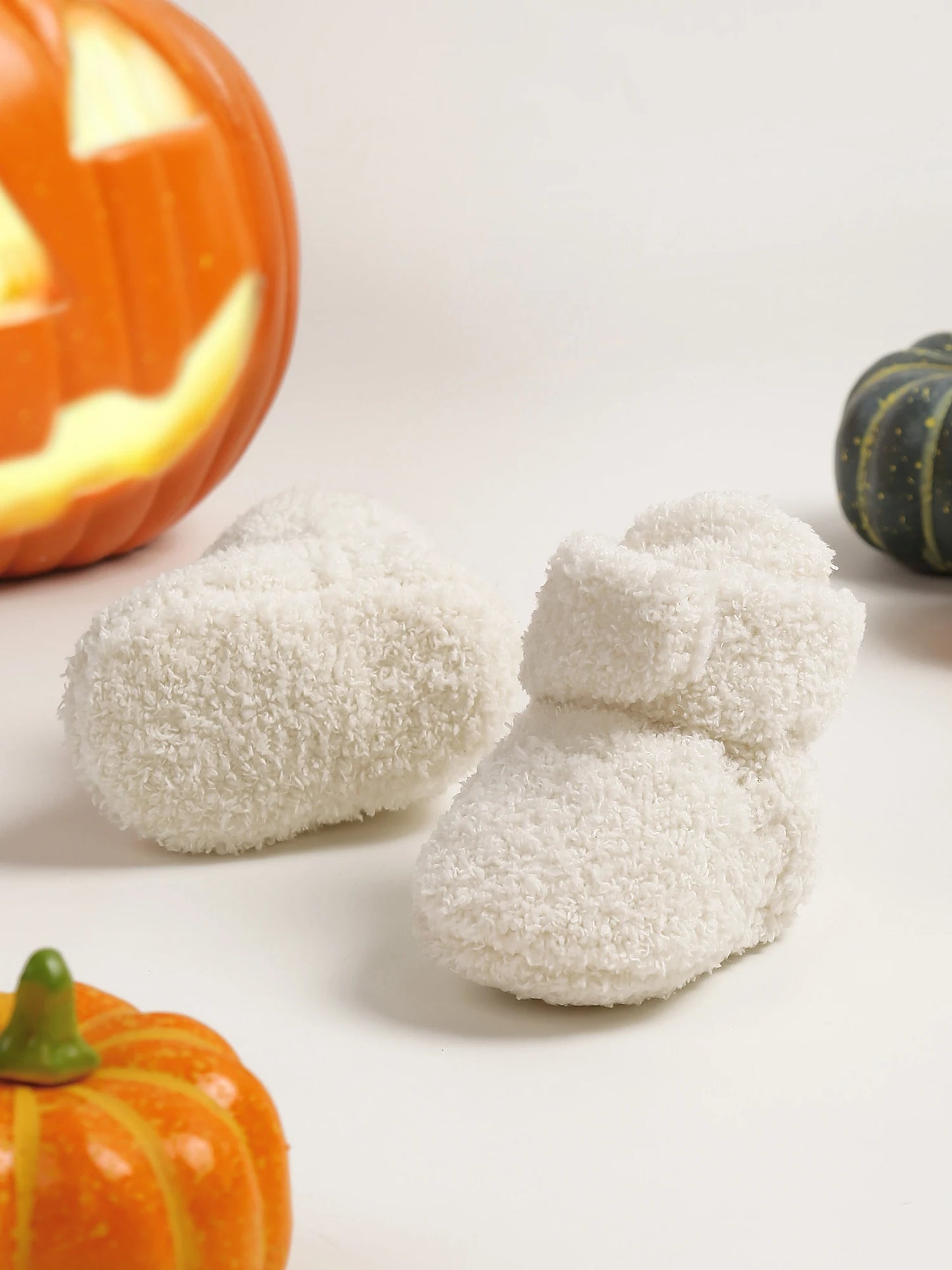 Halloween Pumpkin Baby Booties Stay On Slippers
